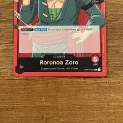 Roronoa Zoro - OP01-001 Leader Romance Dawn - One Piece TCG English - Image 2
