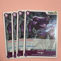 One Piece - Vergo OP14-061 Foil Playset (x4) - The Azure Sea's Seven NM - Image 1