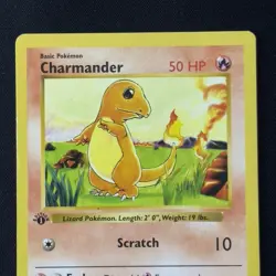 Charmander 46/102 1st Edition Shadowless Base Set Vintage 1999 WOTC Pokemon Card - Image 3
