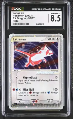 CGC 8.5 Latias ex 2003 EX Dragon 93/97 Holo Pokemon Card - Image 1