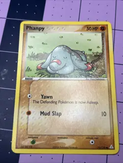 Pokemon TCG Phanpy Card 75/110 EX Holon Phantoms Regular Common LP - Image 1