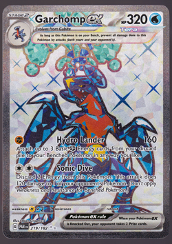 Garchomp ex 219/182 Paradox Rift Holo Pokemon TCG Card 2023 NM - Image 1