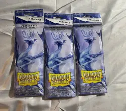 Dragon Shield Perfect Fit Sealable Inner Card Sleeves Lot 3 Packs 100 Each - Image 1