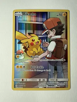 Pikachu Secret Rare Full Art Holo Card- 2019 Cosmic Eclipse 241/236 -NM Pokemon - Image 1