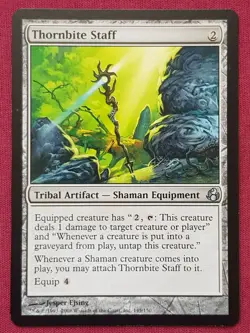 Magic The Gathering MORNINGTIDE THORNBITE STAFF artifact card MTG - Image 1