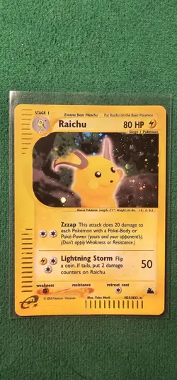 Pokemon TCG Raichu H25 from Skyridge individual card collectible - Image 1