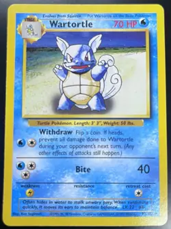 Wartortle 42/102 Base Set Uncommon Pokemon Card - Image 1