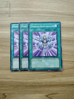 Yu-Gi-Oh! - Monster Reincarnation 3X - Full Playset Of Cards - Image 1