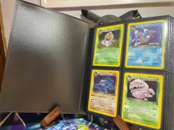 47 Pokemon Cards Team Rocket Unlimited in Binder! Holos & Rares! No Dupes! - Image 1