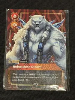 Riftbound Volibear Relentless Storm METAL Card Houston Prize Wall Promo 1 Of 35 - Image 1