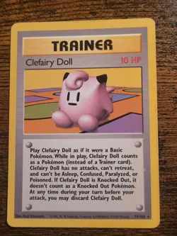Pokemon TCG Clefairy Doll 70/102 Base Set LP - Image 1