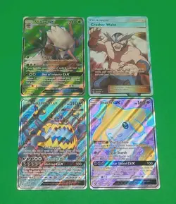 Pokemon NM Alternate Full Art GX's Lot Of 4 Jirachi, Guzzlord, Shiftry, Crasher - Image 2