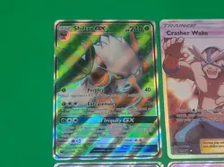 Pokemon NM Alternate Full Art GX's Lot Of 4 Jirachi, Guzzlord, Shiftry, Crasher - Image 3