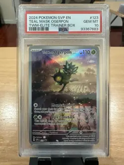 2024 POKEMON SVP EN-SV BLACK STAR PROMO #123 TEAL MASK OGERPON PSA 10 - Image 1