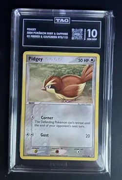Pokemon - Pidgey - ex FireRed & LeafGreen 73/112 2004 Common Non Holo - TAG 10 - Image 1