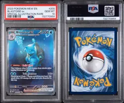 2023 POKEMON MEW EN-151 SPECIAL ILLUSTRATION RARE #200 BLASTOISE EX PSA 10 - Image 3
