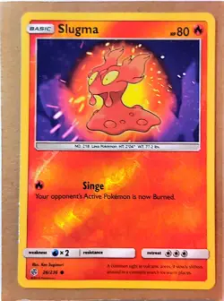 Slugma | 26/236 Common Reverse Holo | SM: Cosmic Eclipse | NM (Holo Bleed) - Image 1