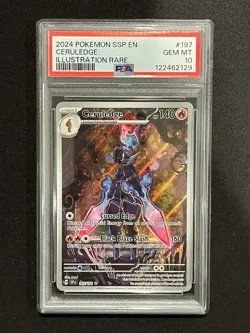 2024 POKEMON SSP EN-SURGING SPARKS ILLUSTRATION RARE #197 CERULEDGE PSA 10 - Image 1
