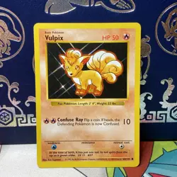 Pokemon Vulpix Common Unlimited Base Set (Shadowless) 068/102 LP+ - Image 1