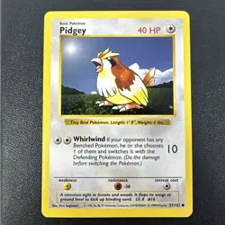 Pokemon TCG Pidgey Base Set 57/102 Regular Shadowless Common - Image 1