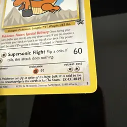 1999 Pokemon Dragonite 5 Movie Wizards Black Star Promo NM OR BETTER NP Rare - Image 2