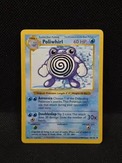 Poliwhirl 38/102 Uncommon Shadowless Base Set LP Vintage Pokemon WOTC 1999 - Image 1