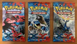 (3) Pokemon TCG XY Base Set Sealed Booster Packs (Blastoise, Yveltal, Xerneas) - Image 1