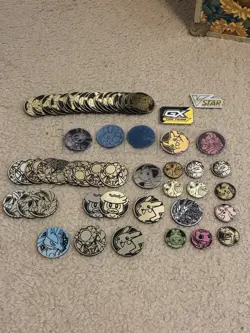 Pokemon Coin Lot Of 54 Large/Small, See Photos For Details And Conditions - Image 1