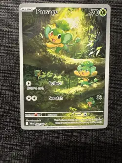 Pokemon TCG Pansage 089/086 Scarlet & Violet Black Bolt Illustration Rare NM - Image 1