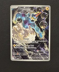 Pokemon TCG Thundurus SVP 209 Promo Pokemon Center Stamped SV: Black Bolt NM - Image 1