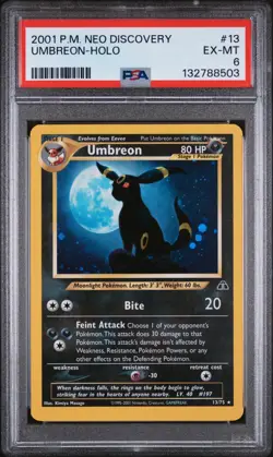 Pokemon Umbreon Neo Discovery Holo Rare 13/75 PSA 6 Unlimited English - Image 2