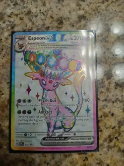 Pokemon Espeon EX SVP 175 Premium Figure Collection Black Star Promo - Image 1
