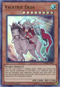 Yugioh! Valkyrie Erda - DANE-EN087 - Ultra Rare - 1st Edition Near Mint, English - Image 1