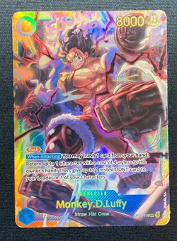 Monkey.D.Luffy Secret Rare One Piece 2025 A Fist Of Divine Speed #OP11-118 - Image 1