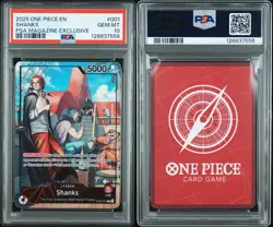 2025 PSA Magazine Promo Shanks OP09-001 One Piece Promotion Cards Foil PSA 10 - Image 3