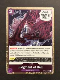 Judgment of Hell OP02-089 - R - Paramount War - One Piece TCG NM/M - Image 1