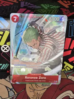 In Hand! English Roronoa Zoro Alt Art OP14-015 R The Azure Sea's Seven One Piece - Image 1