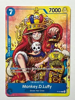 Monkey.D.Luffy (2nd Anniversary Stamped Promo) P-043 One Piece TCG English - Image 1
