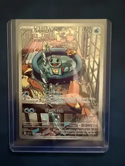 Pokemon TCG Stellar Crown Squirtle Card 148/142 Illustration Rare NM - Image 3