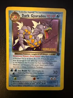 Pokemon Dark Gyarados TCG Prerelease Card 08/82 WOTC Promo Holo - Image 1