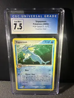 CGC 9 MINT Vaporeon 2006 POP Series 3 6/17 Holo Pokemon Card - Image 4