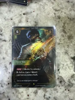 League of Legends Riftbound Origins Foil Lee Sin card Alt Art 078a/298 - Image 1