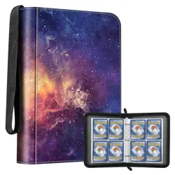 Trading Card Binder for 208 Cards with 52 Sleeves Collectible Trading Card Album - Image 1
