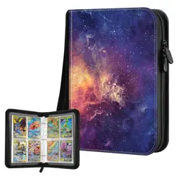 208 Pockets Trading Card Binder Album Collectible Card Holder Case with Zipper - Image 1