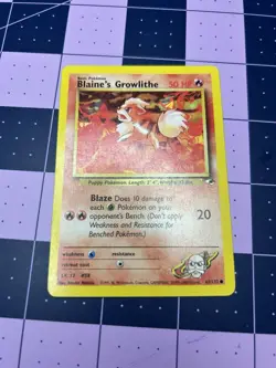 Pokemon TCG Blaine's Growlithe Gym Heroes 62/132 Regular Common Card - Image 1