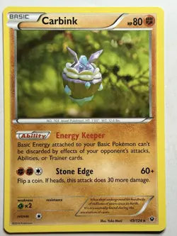 Carbink (49) XY - Fates Collide 49/124 Yuka Morii MP-LP Pokemon Card - Image 1