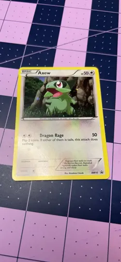 Pokemon TCG Promo Card Axew BW10 Black & White Holo - Image 1