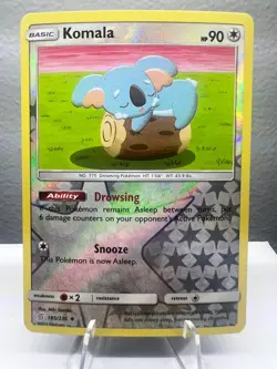 Komala 185/236 Reverse Holo S&M Unified Minds Pokemon TCG Card - Image 1