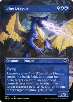 1x Blue Dragon - Foil Extended A NM Eng MTG - Adventures in the Forgotten Realms - Image 1