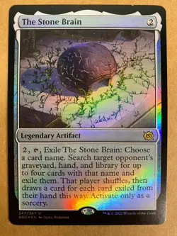 MTG 1x FOIL The Stone Brain # 247 The Brothers' War Magic the Gathering x1 NM - Image 1
